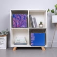 thumbnail image 3 of Collapsible Oxford Fabric Storage Cubes with Handles, Large Mid Foldable Oxford Cloth Bins Set of 2/6, Closet Organizers for Shelves Clothes Home Kitchen Toy - Coral-1, 3 of 7