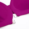 thumbnail image 6 of Riforla Front Closure Bras for Women No Underwire Low Cut Deep V Padded Bralette Seamless Comfy Bras with Support Bras for Women Dark Purple L, 6 of 6
