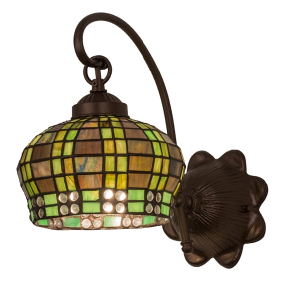 7"W Jeweled Basket Wall Sconce