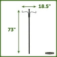 thumbnail image 4 of Pennington Premium Wild Bird Feeder Pole Plus, 5 feet Installed Height, Black, 4 of 14