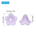 thumbnail image 2 of Uxcell 200 Pcs Acrylic Frosted Flower Beads Trumpet Flower Beads, Purple, 2 of 6