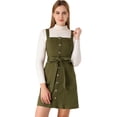 thumbnail image 1 of INSPIRE CHIC Women's Classic Adjustable Strap A-Line Overall Denim Dress, 1 of 6