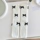 thumbnail image 1 of Calcetines de pila para mujer, estilo dulce japonés, bonitos calcetines blancos con lazo, medias finas a juego para niña para primavera y otoño, 1 of 6