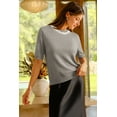 thumbnail image 4 of Arach&Cloz Women's Wool Blend Elegant Crew Neck Sweaters for Fall 2025, 4 of 6