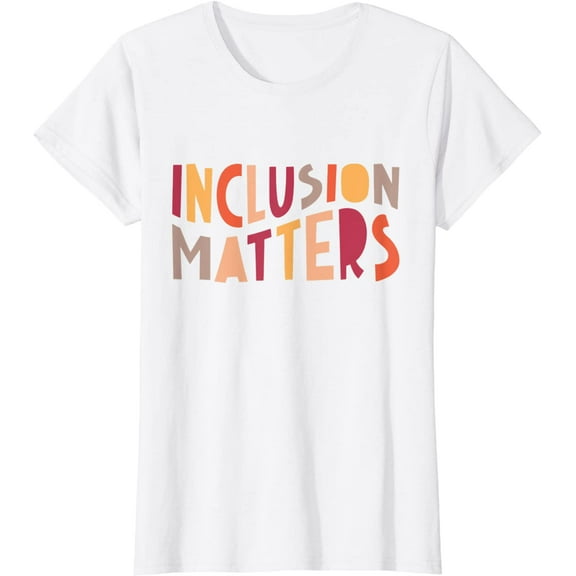 Vintage Inclusion Matters Positive Diversity Kindness Matter T-Shirt Women Tops