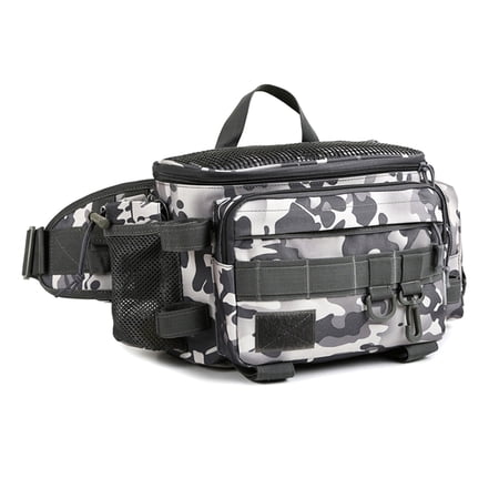ZPAQI Fishing Shoulder Bag Waterproof Large Capacity Fishing Tackle Baits Waist Bag
