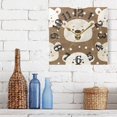 thumbnail image 6 of Head Of Cute Bear Wall Clock Square Silent Non Ticking Battery Operated Clock for Home Bathroom Kitchen Bedroom Living Room, 6 of 8