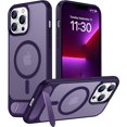 thumbnail image 1 of Funda con Soporte Magnético invisible, Delgada Mate, para iPhone 13 Pro Max, Morado, 1 of 7
