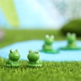 thumbnail image 6 of 50/100-Pack Mini Frog Figurines, Tiny Green Frog Statues for Fairy Garden, Dollhouse, Aquarium & Home Decor, 6 of 9