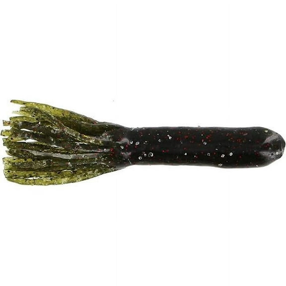 Big Bite Baits 4 inch Tour Flipper Soft Plastic Tube (Dark Watermelon Red Flake)