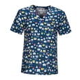 thumbnail image 3 of Nursing Scrubs Tops Animal Printed Clothes Uniforms for Women Men Adults SPA Blue XL, 3 of 8