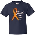 thumbnail image 3 of Inktastic Faith over Fear Leukemia Awareness with Orange Ribbon Youth T-Shirt, 3 of 5