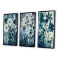 thumbnail image 3 of Designart "Vintage Botanical Anemones in Blue Bloom" Flowers Framed Wall Art Set Of 3 - Blue Traditional Frame Canvas Set For Living Room Decor, 3 of 6