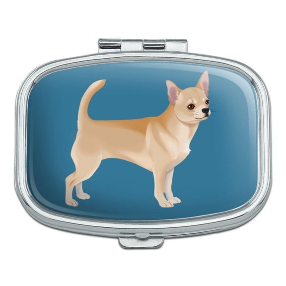 Chihuahua Dog Pet Drawing Rectangle Pill Case Trinket Gift Box