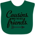 thumbnail image 3 of Inktastic Cousins Make the Best Friends with Arrow Boys or Girls Baby Bib, 3 of 4