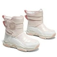 thumbnail image 2 of Stepedia Kids Girls Snow Boots Winter Waterproof Slip Resistant Boys Cold Weather Boots, White Pink 12 Little Kid, 2 of 7