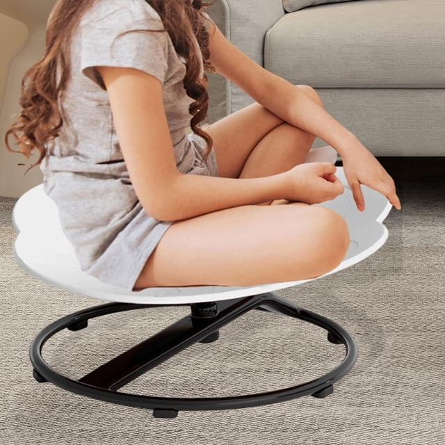 Silla giratoria sensorial para niños, ergonómica, encantadora, antideslizante, juguete de entrenamiento de integración sensorial para regalo, sala de Gris