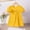 Yellow, variant on Fesfesfes Girls'Summer Solid Color Short Sleeve Crew Neck Elastic Waistband Dress with Pockets Casual Comfortable Cotton Blend Dress for Kids(Beige,5 Years)