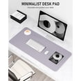 thumbnail image 2 of Kiibsot Desk Pad, 23.6" x 13.8" PU Leather Non-Slip Desk Mat Large Mouse Pad for Desktop, Waterproof Laptop Computer Writing Mat for Office, Home, Work, Gaming, 2 of 6