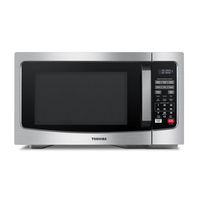 Horno de microondas Toshiba EM131A5C-BS Sensor inteligente 1.2 cu.ft 1100 W Acero inoxidable negro