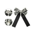 thumbnail image 3 of INSPIRE CHIC Women's Ribbon Lace Brooch Bow Vintage Tie Pin Clip Bow Ties One Size Black, 3 of 5