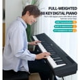 thumbnail image 2 of AODSK Piano contrapesado Piano digital para principiantes de 88 teclas, teclado contrapesado de tamaño completo con acción de martillo, con pedal de sostenido, parlantes estéreo de 15 W, función MP3,, 2 of 5