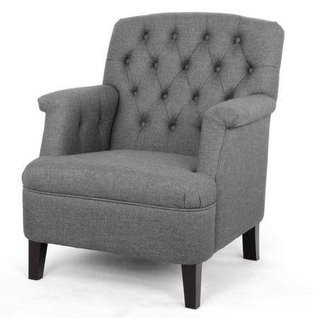 Baxton Studio Jester Classic Retro Modern Contemporary Gray Fabric Upholstered Button-Tufted