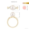 thumbnail image 5 of ANGARA Freshwater Cultured Pearl Criss Cross Shank Engagement Ring in 14K Yellow Gold for Women | June Birthstone, Birthday, Anniversary, Jewelry Gift for Women | Pearl Ring, 5 of 9
