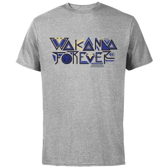 Marvel Black Panther: Wakanda Forever Wakandan Icon Title - Short Sleeve Cotton T-Shirt for Adults - Customized-Athletic Heather