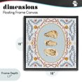 thumbnail image 4 of Stupell Industries French Country Oyster Trio on Blue Gingham Black Floating Frame Canvas Art, 18 x 18, by Vero Illustrates, 4 of 8