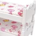 thumbnail image 2 of 1:12 Mini cama de madera con impresión colorida, muebles de casa de muñecas, casa de muñecas de simulación para niños, juguetes educativos, regalos Inevent WJ3056-03, 2 of 6