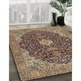 thumbnail image 2 of Ahgly Company Indoor Round Traditional Red Brown Persian Area Rugs, 4' Round, 2 of 6