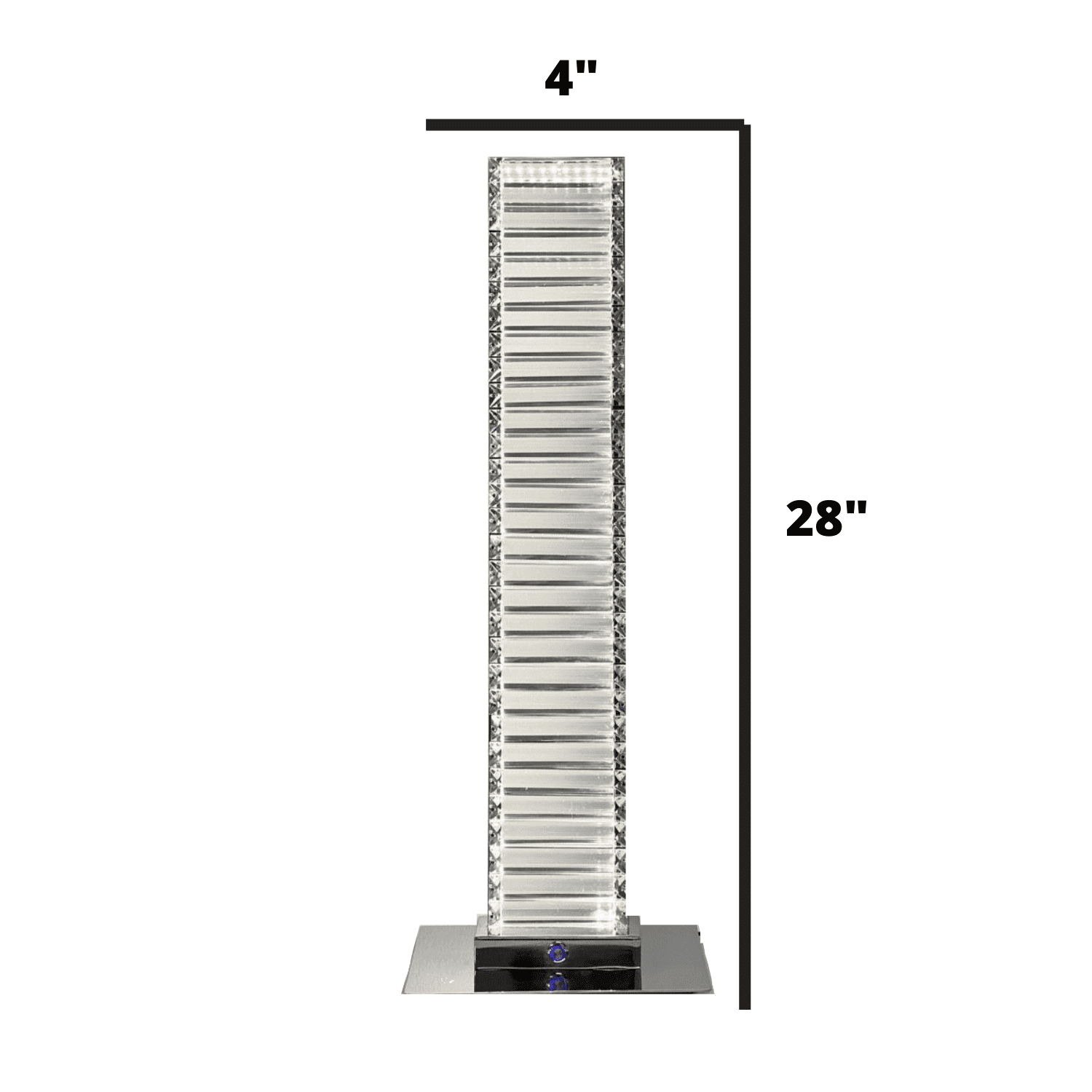 crystal tower table lamp