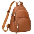 thumbnail image 3 of ALTOSY Anti-Theft Backpack Soft Leather Backpack for Women Fashion Shoulder Bag Purse S81 Brown, 3 of 7