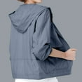 thumbnail image 5 of Baberdicy Women's Lightweight Rain Jacket - Hooded Waterproof Windbreaker with Zipper Pockets, Outdoor Sun Protection Coat (Navy | 4XL), 5 of 9
