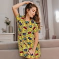 thumbnail image 3 of Easygdp 90s Audio Tape Camisón de manga corta para mujer, informal, estampado, 3 of 6