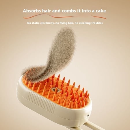 Pet Electric Massage Brush, One - Button Floating Hair Removal, Anti - Flying Hair, Soothing Bath & Grooming Comb