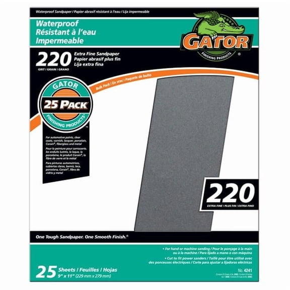 9 x 11 in. Wetdry 220 Grit Sandpaper