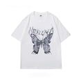 thumbnail image 5 of NOVEDAD DE VERANO 2023 Top de manga corta de algodón Harajuku con estampado de mariposa gótico oscuro, 5 of 5