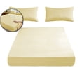 thumbnail image 2 of Fitted Sheet - 79 x 71 Inches Deep Pocket Bed Cover - All-Around Elastic Mattress Protector - Soft Wrinkle Resistant Microfiber Bottom Sheet(Fitted Sheet+1 pair of pillowcases), 2 of 6