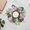 thumbnail image 6 of CuiLiyq Artificial Mini Floral Spring Wedding Candle Rings, Flower Wreaths Pillar Candle Holder, for Wedding Spring Summer Home Door Tabletop Decoration (Pink), 6 of 6