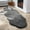 Grey, variant on Grey 2x3 Feet Faux Rabbit Fur Fuzzy Soft Fluffy Plush Cozy Shaggy Area Rug