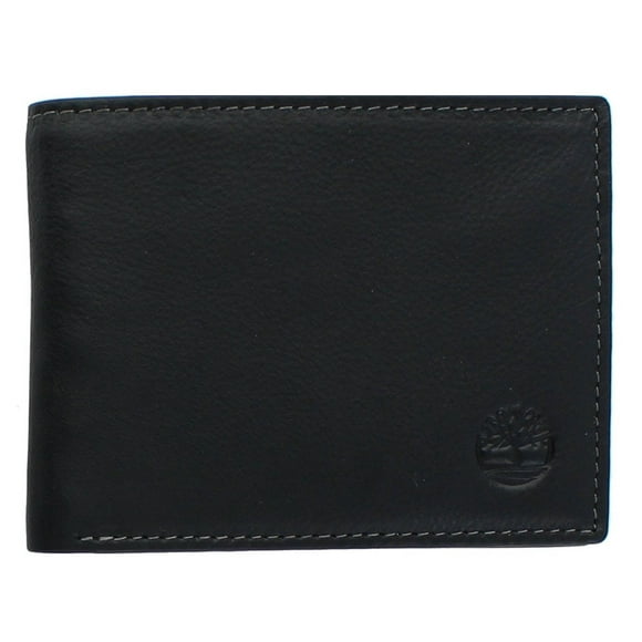 Cartera Timberland Wellington de piel plegable con RFID, negra