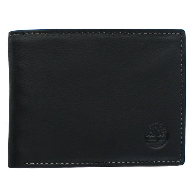 Cartera Timberland Wellington de piel plegable con RFID, negra