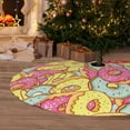 thumbnail image 6 of Yiaed Donut and Blue Print Christmas Tree Skirt , Tree SkirtsTree Mat for Christmas Winter Holiday Indoor Decorations-48", 6 of 7