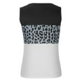thumbnail image 5 of Elainilye Fashion Summer Shirts for Women Casual Patchwork Leopard Sleeveless V-Neck Loose T-Shirt Blouse Tops,Gray, 5 of 6