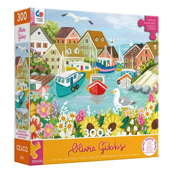 Ceaco Sea Town Harbor Thomas Jigsaw Puzzles, Paperboard, 300 Piece