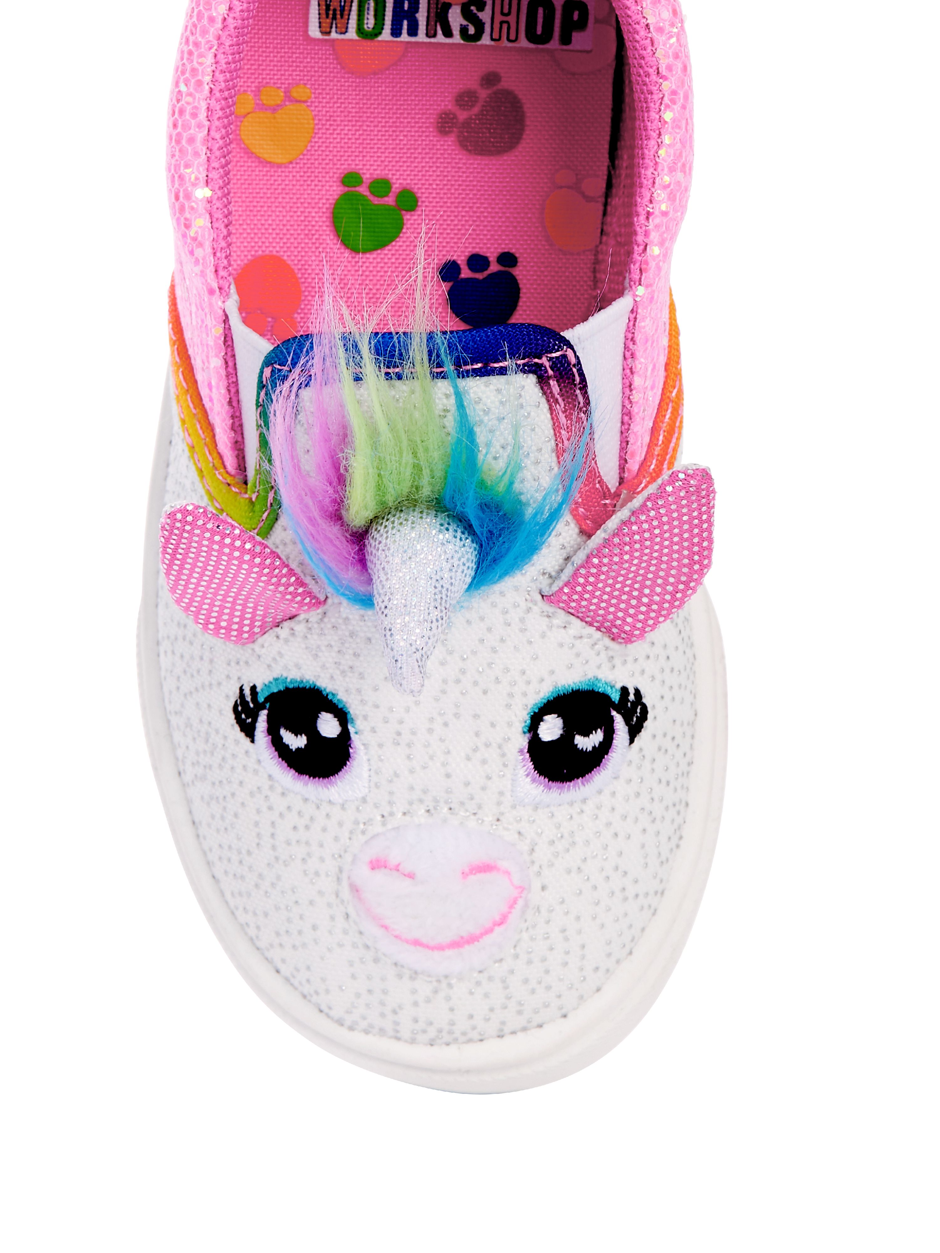 Build A Bear Toddler Girls' Unicorn Athletic Twin Gore Slip On Shoe - image 3 of 7