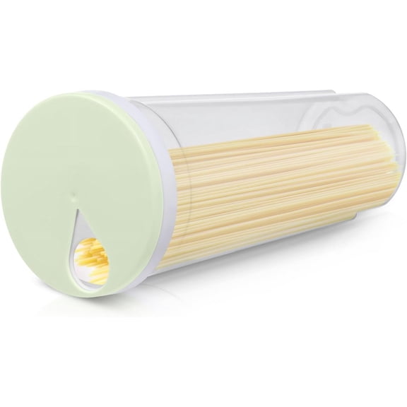 FacoFaco Plastic Spaghetti Container Noodle Pasta Storage Jar with Locking Lid, Canister Cereal Crisper Box, Green