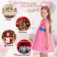 thumbnail image 4 of Marendyee Girls Cute Kitties Tulle Dress with Flutter Sleeves Cat Dress Movie Character up Outfits for Christmas, 4 of 17